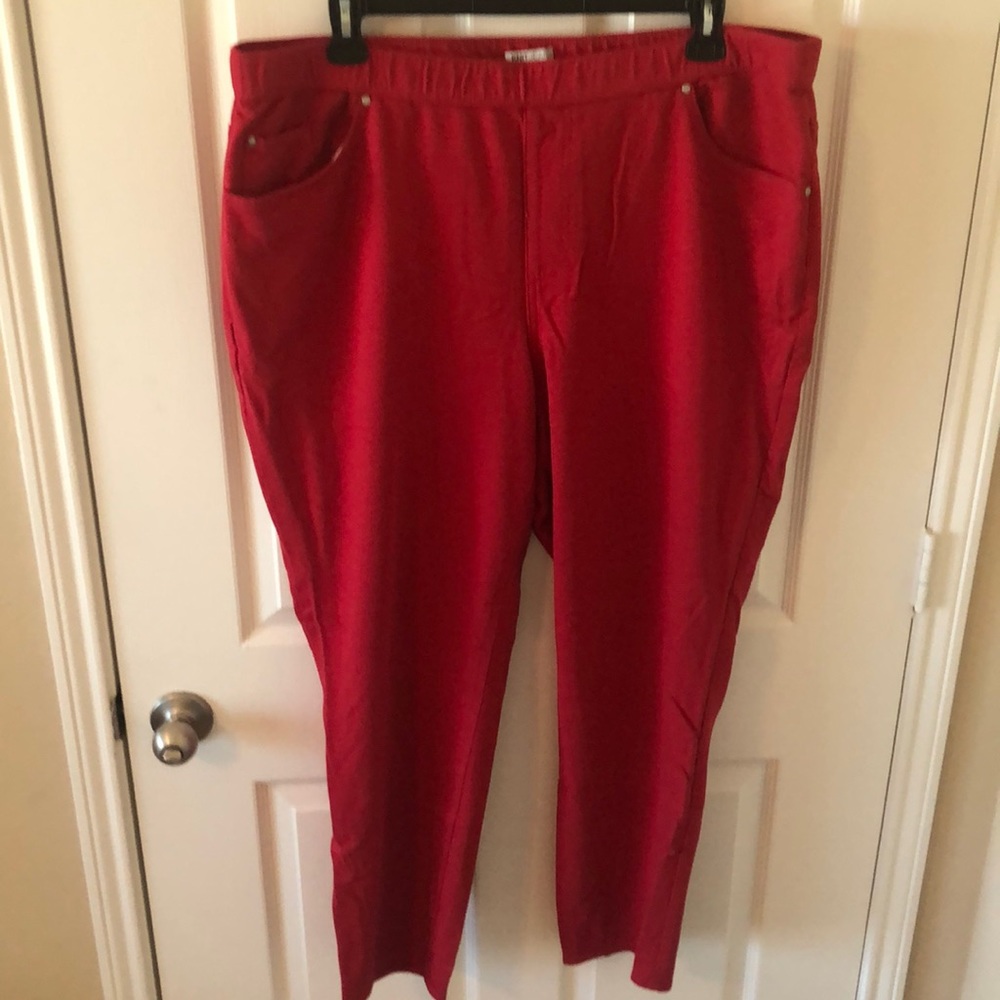 Red pull on pants!